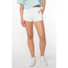 Roxy Scenic Route Frayed Cotton Shorts In White