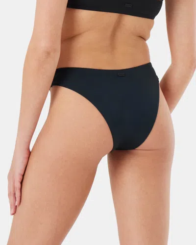 Roxy Sd Beach Classics High Leg Cheeky Bikini Bottom In Black