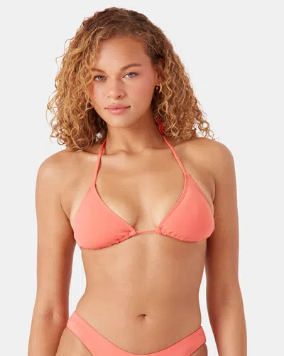 Roxy Sd Beach Classics Moderate Tiki Triangle Bikini Top In Red