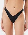 Roxy Sd Beach Classics V Front Cheeky Bikini Bottom In Black