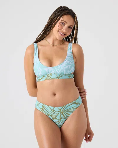 Roxy Sea Bloom Cut Out Bralette Bikini Top In Blue