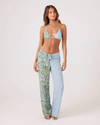 Roxy Sea Bloom Front Tie Pant In Blue