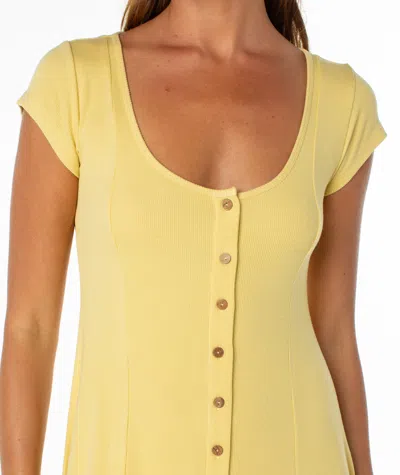Roxy Sea Breeze Mini Dress In Yellow