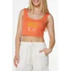 Roxy Sea Glass Dive In Crop Tank In Orange