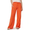 Roxy Sea Goldie Wide Leg Cotton Pants In Orange