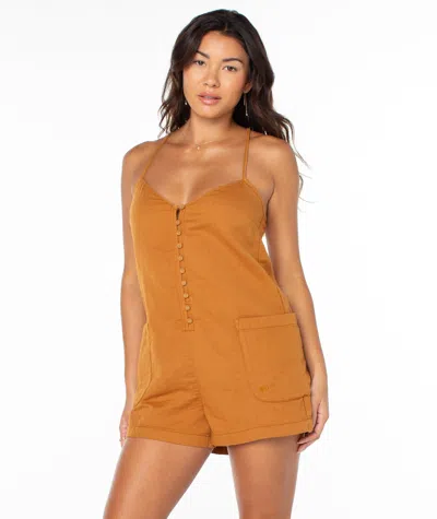 Roxy Sea Of Stars Romper In Brown