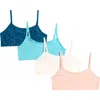Roxy Set Of 4 Unpadded Bralettes In Multi