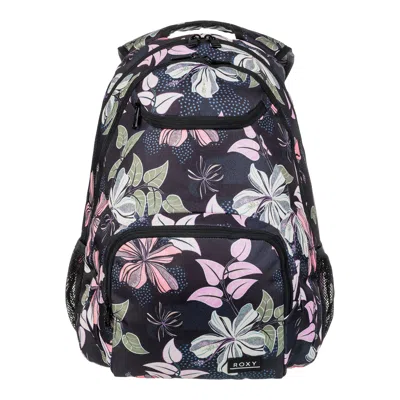Roxy Shadow Swell Backpack In Anthracite Sunny Floral Swim