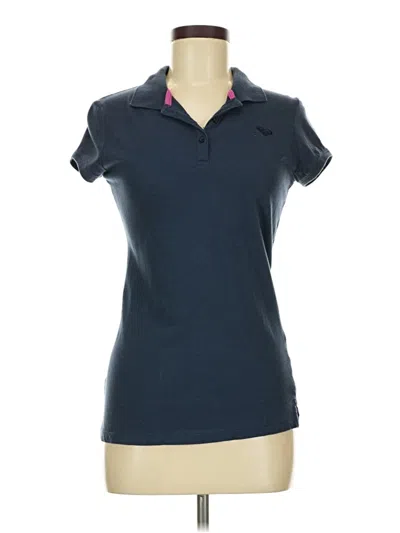 Pre-owned Roxy Short Sleeve Polo Shirt In Blue