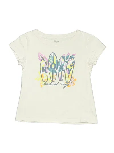 Pre-owned Roxy Kids' Short Sleeve T-shirt In White