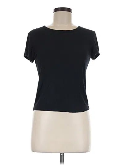 Pre-owned Roxy Short Sleeve Top Black Crew Neck Tops