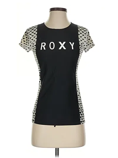 Pre-owned Roxy Short Sleeve T-shirt In Black