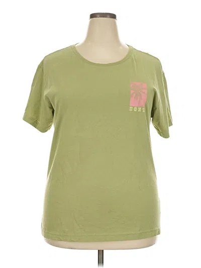 Pre-owned Roxy Short Sleeve T-shirt In Green