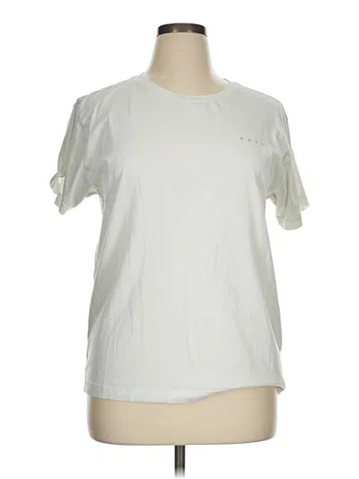 Pre-owned Roxy Short Sleeve T-shirt In Ivory