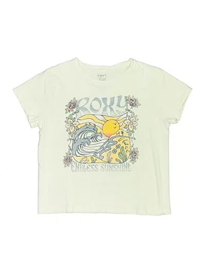 Pre-owned Roxy Kids' Short Sleeve T-shirt In Ivory