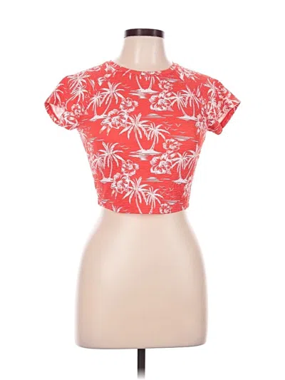 Pre-owned Roxy Short Sleeve T-shirt In Red