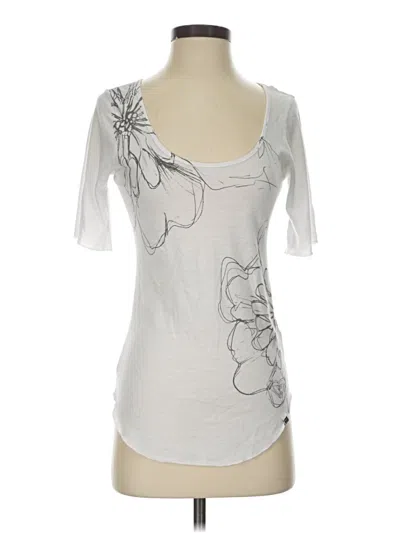 Pre-owned Roxy Short Sleeve T-shirt In Silver