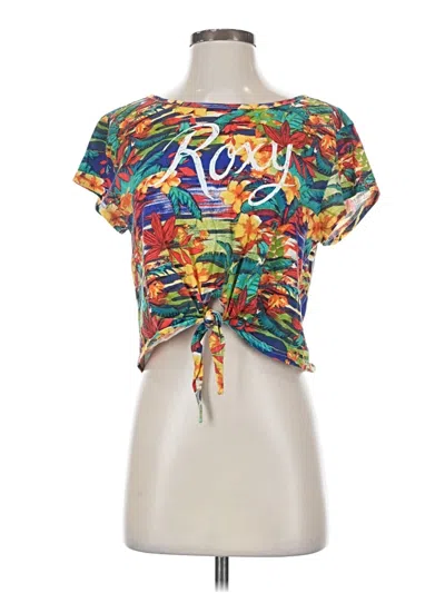 Pre-owned Roxy Short Sleeve T-shirt In White