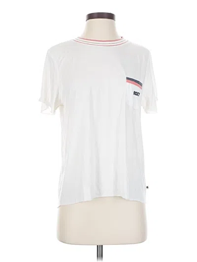 Pre-owned Roxy Short Sleeve T-shirt In White