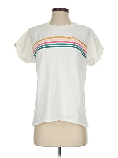 Pre-owned Roxy Short Sleeve T-shirt In White