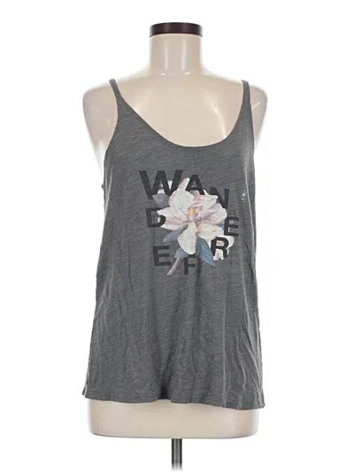 Pre-owned Roxy Sleeveless Top Gray Halter Neckline Tops