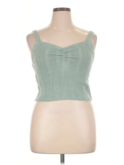 Pre-owned Roxy Sleeveless Top Green Sweetheart Neckline Tops