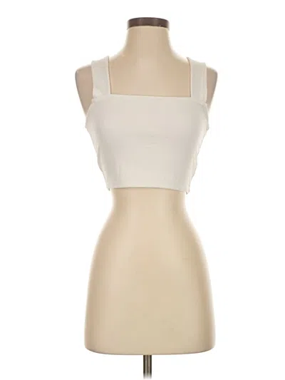 Pre-owned Roxy Sleeveless Top Ivory Strapless Neckline Tops In White