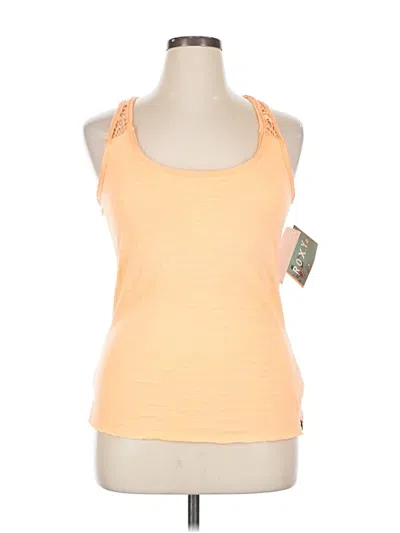 Roxy Sleeveless Top Orange Halter Neckline Tops