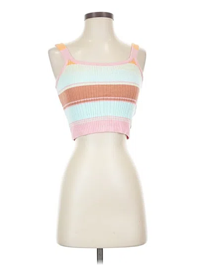 Pre-owned Roxy Sleeveless Top Pink Sweetheart Neckline Tops
