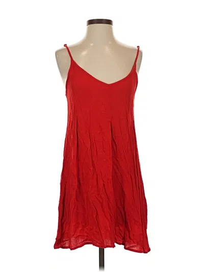 Pre-owned Roxy Sleeveless Top Red Halter Neckline Tops