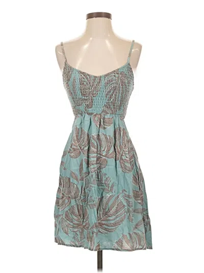 Pre-owned Roxy Sleeveless Top Teal Strapless Neckline Tops