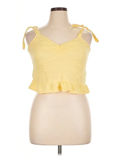 Pre-owned Roxy Sleeveless Top Yellow Halter Neckline Tops