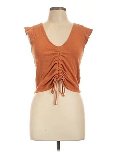Pre-owned Roxy Sleeveless T-shirt In Brown