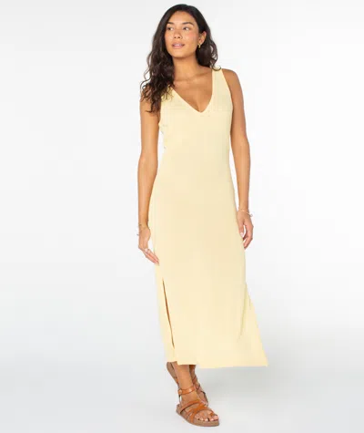 Roxy Slow Isle Midi Sweater Dress In Neutral