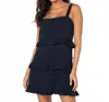 Roxy Soft Sand Ruffle Minidress In Black