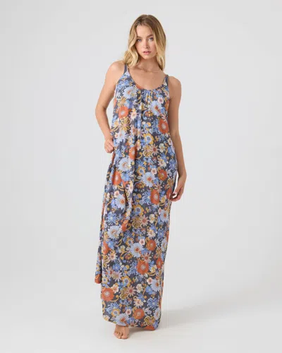 Roxy Soul Flower Cover Dress In Blue