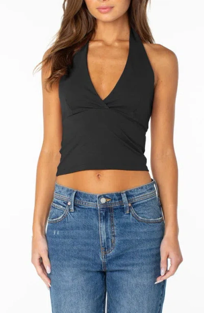 Roxy South Shore Crop Halter Top In Black