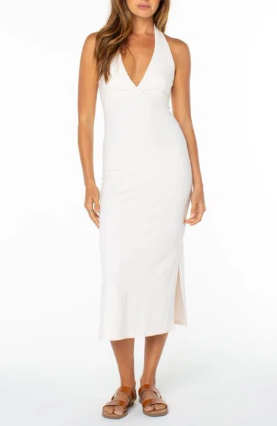 Roxy South Shore Stretch Cotton Midi Dress In Dew
