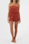ROXY ROXY SPECIAL FEELING STRAPLESS TERRY CLOTH COVER-UP ROMPER