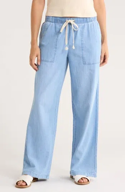 Roxy Standing Wave Pull-on Pants In Blue