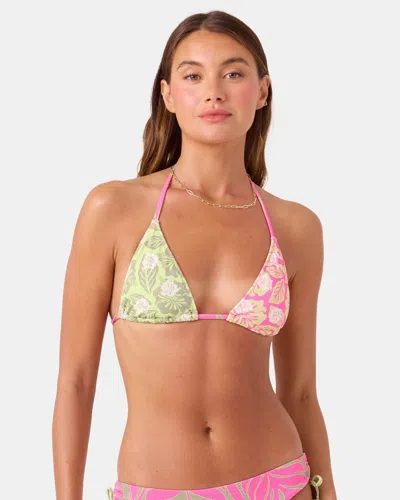 Roxy Juniors Stay Wild Tiki Tringle Top Hipster Bottoms In Multi