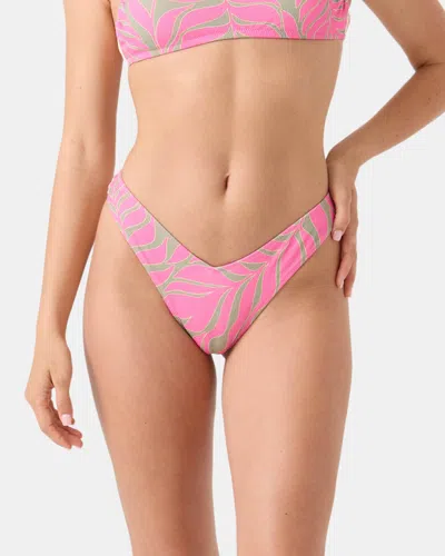 Roxy Stay Wild V Bottom Cheeky Bikini Bottom In Pink