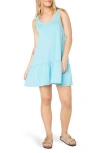 Roxy Still Salty Cotton Minidress In Blue