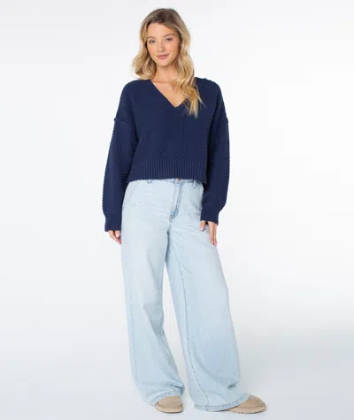 Roxy Study Hall Sweater In Blue