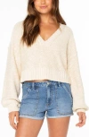 Roxy Study Hall V-neck Sweater In Neutral