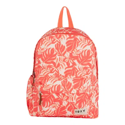 Roxy Sugar Baby Canvas Backpack In Coral Palm Haze