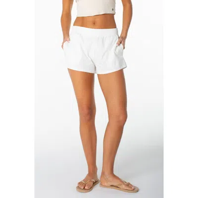 Roxy Summer Fling Cotton Jersey Shorts In Gray