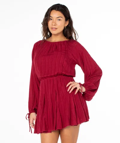 Roxy Sun Seeker Mini Dress In Red