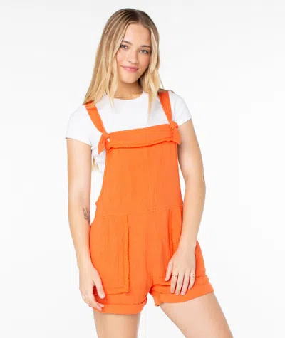 Roxy Sundown Dive Romper In Orange