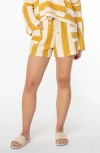 Roxy Sunny Coast Stripe Cotton Blend Shorts